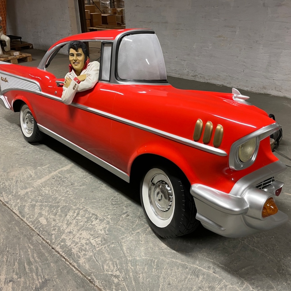 Elvis Presley in a Chevrolet, wall hanging with lighting