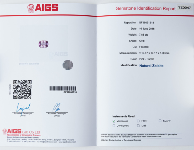 1003949-6 Ring 14K Vitguld med Rosa Fancy Tanzanit