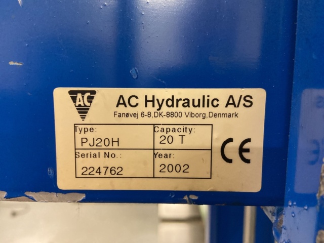 1001141-2 Workshop press AC Hydraulics PJ20H