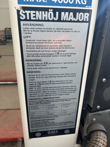 980949-3 4-pillar lift from Stenhöj, 4000kg -2009