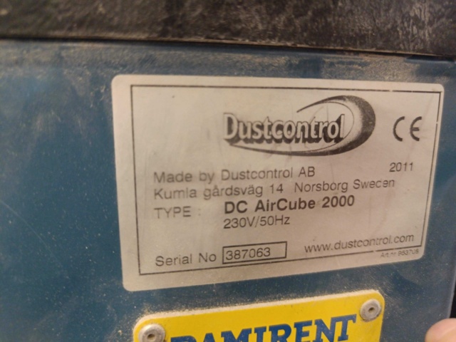 928896-8 Air purifier Dustcontrol DC Aircube 2000