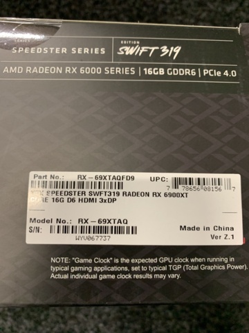 1000927-4 Graphics card XFX RADEON RX 6900 XT Speedster SWFT 319 Core 16GB