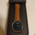 888081-6 TIMELESS "The original" Green dial, Rose gold colored case, Bracelet Brown leather