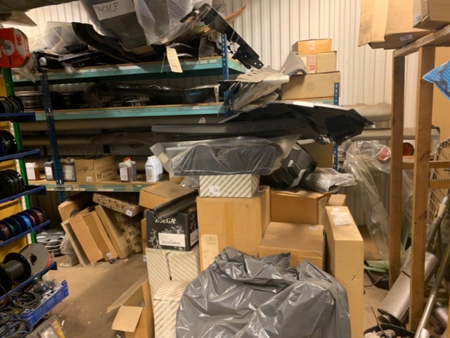 420921-14 Citroen large spare parts stock purchase SEK 1.2 million stock list attached, shelves backs included