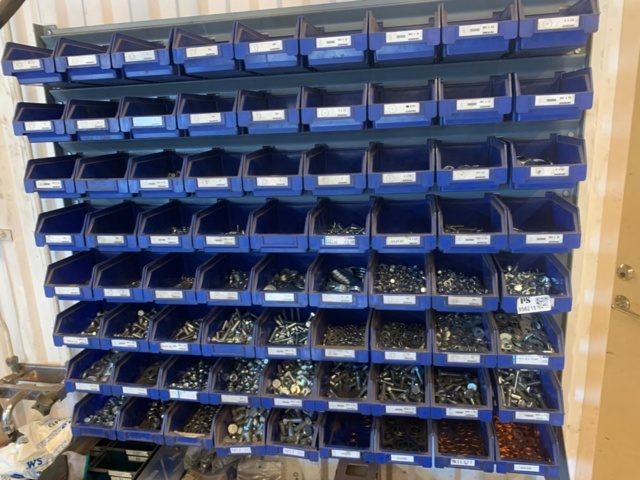 Assortment stand with screw and bolt etc - PS Auction - We value the ...