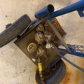 956228-2 Gas welding cart with hose, bells and new box with nozzles