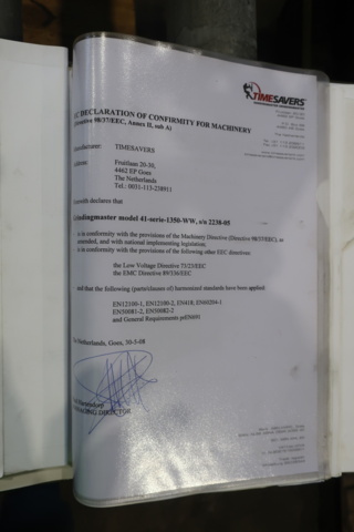 1006254-27 Wide belt sander for metal, Grindingmaster Timesavers 41 series 1350-ww -2008