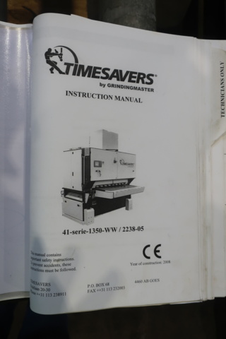 1006254-28 Wide belt sander for metal, Grindingmaster Timesavers 41 series 1350-ww -2008