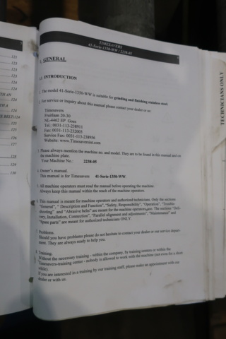 1006254-29 Wide belt sander for metal, Grindingmaster Timesavers 41 series 1350-ww -2008