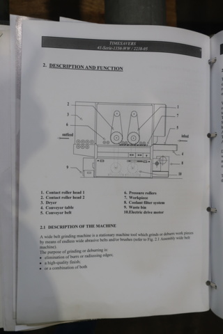 1006254-31 Wide belt sander for metal, Grindingmaster Timesavers 41 series 1350-ww -2008
