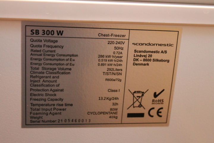 1005399-5 Freezer box Scandomestic 292 liters