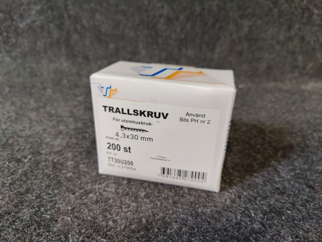1003274-6 About 40,000 pcs Trall screw 4.3x30 mm Arne Thuresson