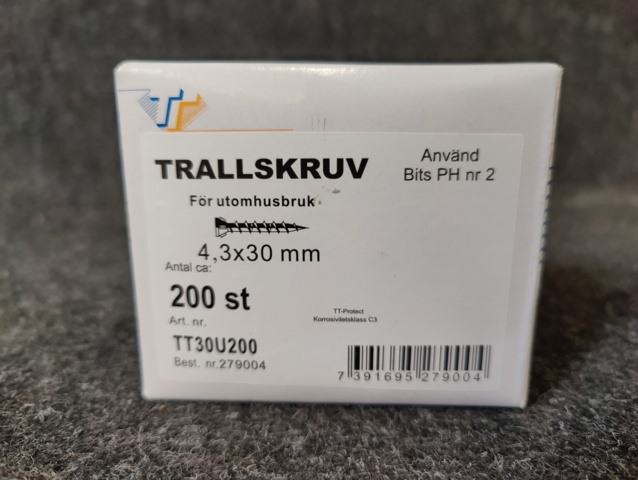 1003274-7 About 40,000 pcs Trall screw 4.3x30 mm Arne Thuresson