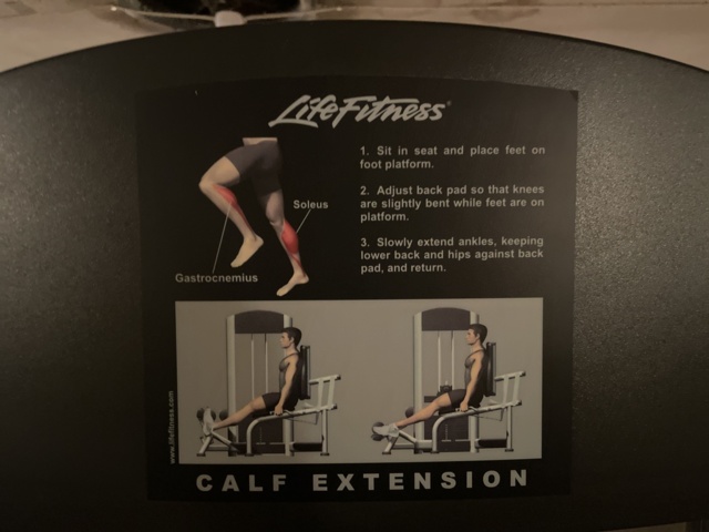 1006627-7 Seated calf press - Calf exemption Life fitness