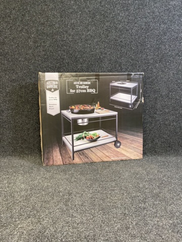 1003571-3 Grill table in stainless steel for 57 cm grill, Austin and Barbeque AABQ Trolley