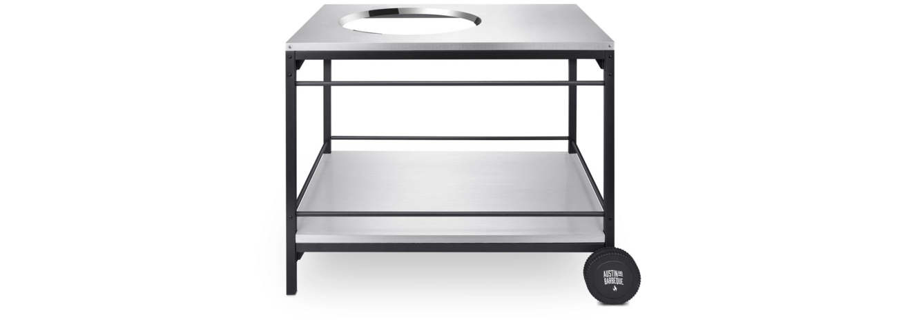 1003571-2 Grill table in stainless steel for 57 cm grill, Austin and Barbeque AABQ Trolley