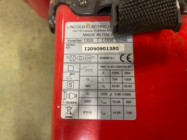 1006755-5 Welding machine Lincoln Electric Invertec 135S