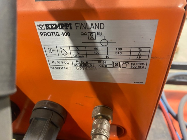 1006752-10 Tig welding machine Kemppi Pro 4000 with accessories