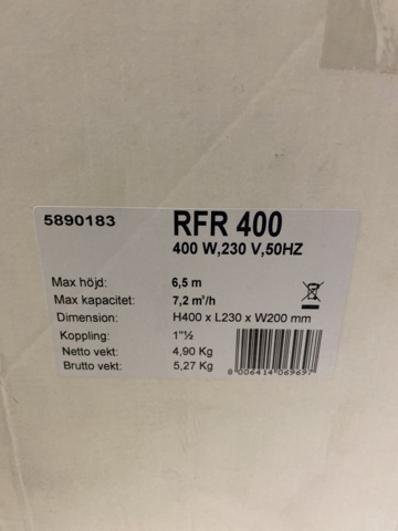 1004165-2 Altech Bilge Pump Clean 400W