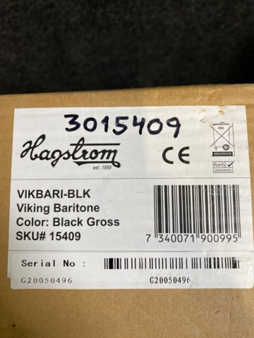 1008210-3 Guitar Hagström Viking Deluxe Baritone - Black