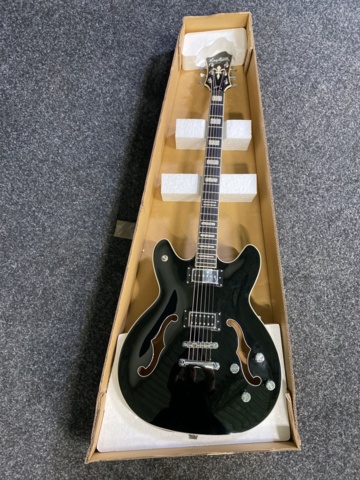 1008210-5 Guitar Hagström Viking Deluxe Baritone - Black