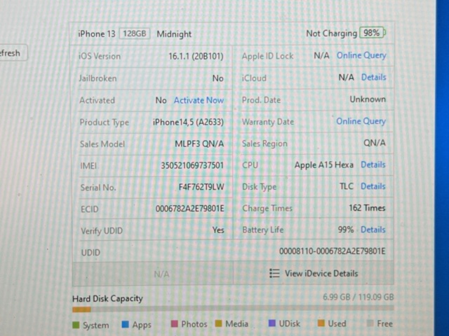 962767-15 iPhone 13, 128GB Midnight - Shipping included!