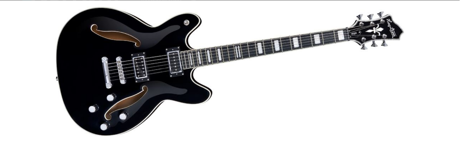1008210-1 Guitar Hagström Viking Deluxe Baritone - Black