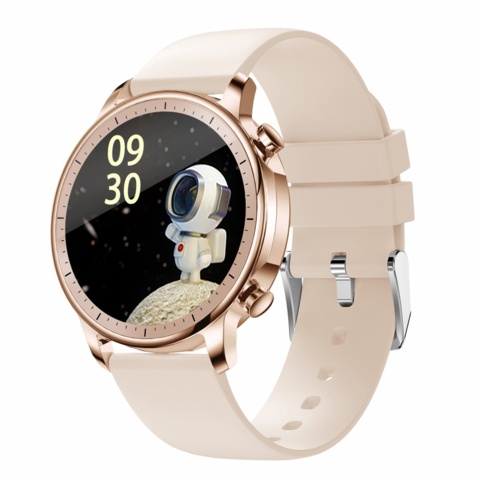 1008780-1 Smartwatch Style - waterproof watch, Bluetooth 5.0, Gold / pink - shipping included