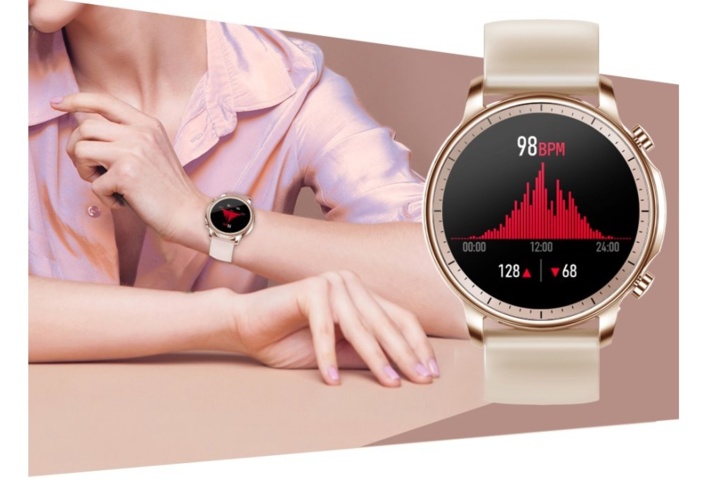 1008780-5 Smartwatch Style - waterproof watch, Bluetooth 5.0, Gold / pink - shipping included