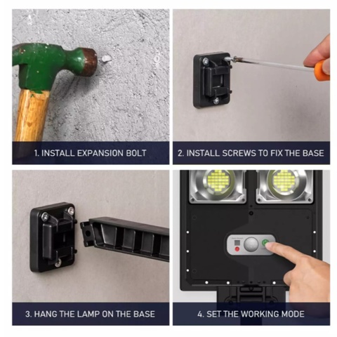 1009187-12 2 garden lights for wall mounting, motion sensor- Shipping included