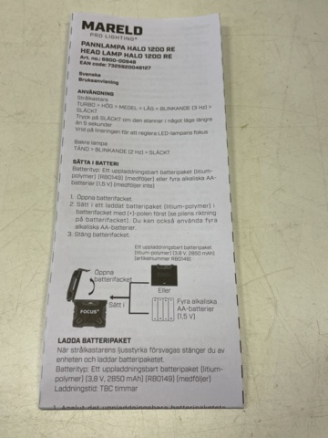 1010698-11 New Headlamp Mareld