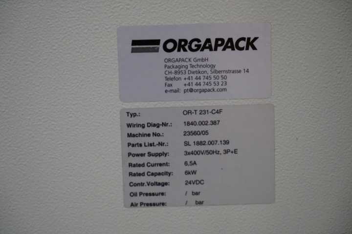 954579-8 Packing machine Orgapack