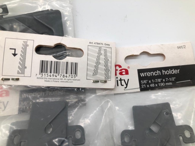 1003482-3 13 pcs Elfa console hook strip + 14 pcs holder for tool keys - Shipping included (L-426)