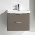 1011099-2 sylvia grey-brown 60 cm chest of drawers + wash basin - sw1410H.grey