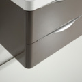 1011099-3 sylvia grey-brown 60 cm chest of drawers + wash basin - sw1410H.grey