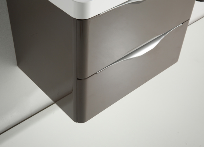 1011099-3 sylvia grey-brown 60 cm chest of drawers + wash basin - sw1410H.grey