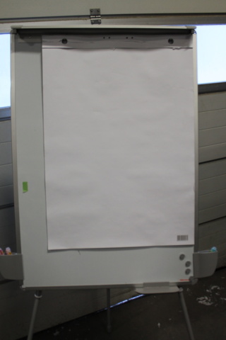 1005387-9 Whiteboard LINTEX, flipchart stand