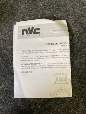 1011386-5 10 Downlight NVC lightning LED 700lm 13W IP44