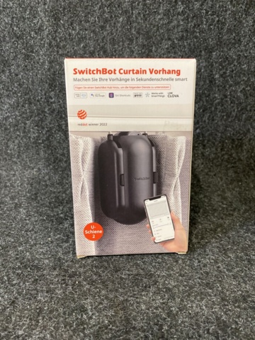 1011959-3 Open & close your curtains wirelessly, SwitchBot Smart Curtain (U Rail 2) black