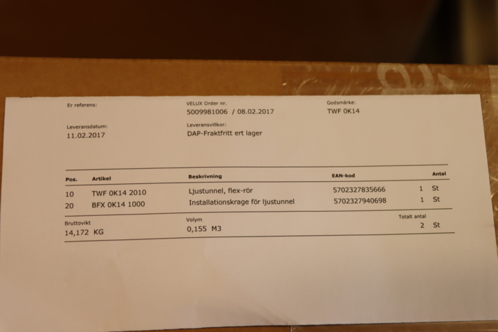 931040-3 Ljustunnel med installationskrage