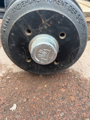 897241-5 NEW BPW trailer axle with push brake and cables