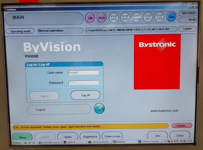 1014414-8 Laserskärmaskin Bystronic Byspeed 3015 + Bylaser 4400