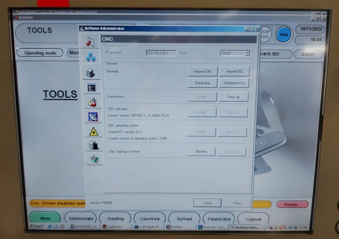 1014414-10 Laserskärmaskin Bystronic Byspeed 3015 + Bylaser 4400