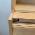 992646-6 Office furniture: Electric raise/lower desk, office chair, bookshelf