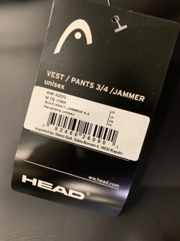 1013953-7 Neoprene shorts Head Buoyancy jammer Black, Size M