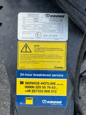 921584-26 Container trailer, Krone zzw 18 - 2020