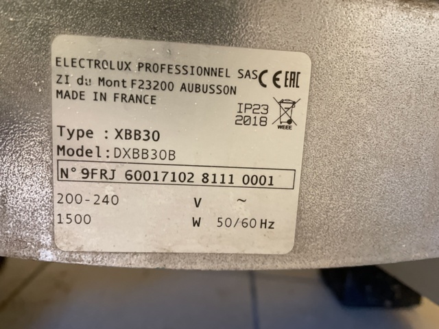 998441-9 Dough mixer Electrolux Professionnel XBB30.