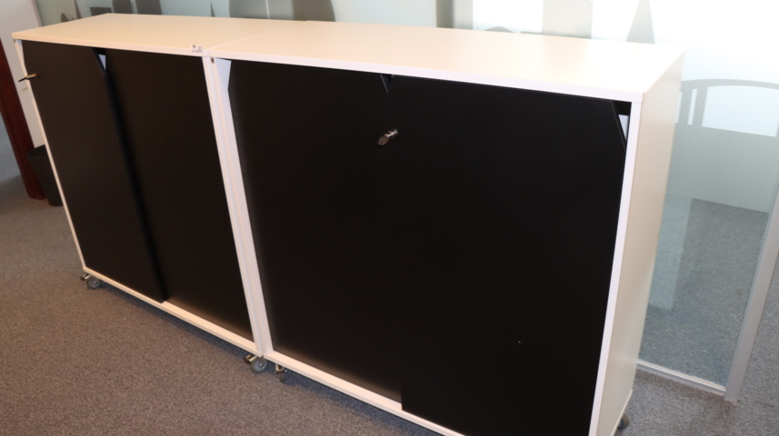 931144-3 2 storage cabinets on wheels