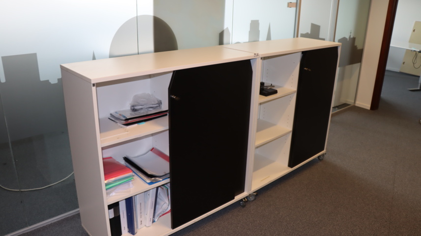 931144-6 2 storage cabinets on wheels