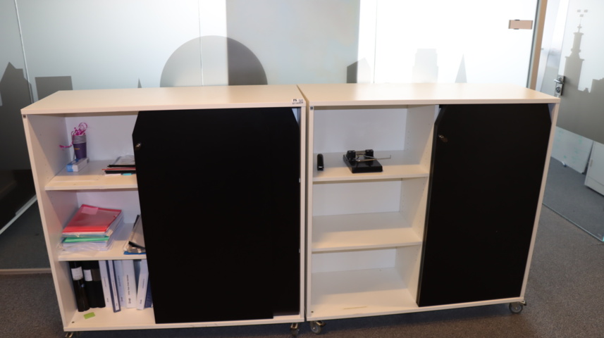 931144-7 2 storage cabinets on wheels